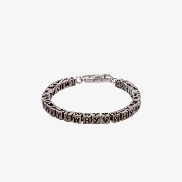 THE SIGNATURE WHY BRACELET - ANTIQUE SILVER